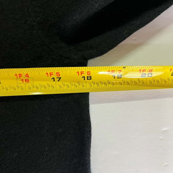 J Jill wool blend black sweater dress L viscose tunic 3/4 sleeve office fall - Picture 9 of 10